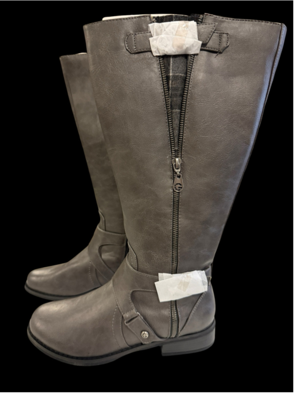 Women's Guess Wide Calf Knee High Boots Grey Size 9
